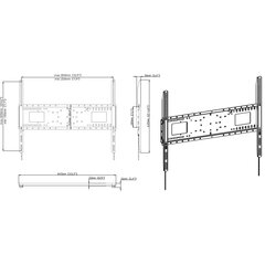 Lameekraanide seinakinnitus VFM-W8X6 800 × 600 hind ja info | Teleri seinakinnitused ja hoidjad | kaup24.ee