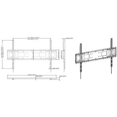 Lameekraani seinakinnitus VFM-W10X6 1000 × 600 hind ja info | Teleri seinakinnitused ja hoidjad | kaup24.ee