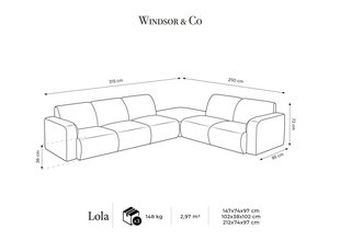 Диван Windsor & Co Lola, черный цвет цена и информация | Диваны | kaup24.ee