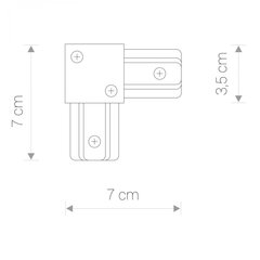 Nurga siini liigend Profile L-Connector цена и информация | Трековые светильники и шинопроводы | kaup24.ee