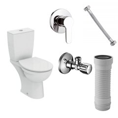 Kompaktne bideefunktsiooniga WC-pott Ideal Standard Eurovit, horisontaalne loputus, valge цена и информация | Унитазы | kaup24.ee
