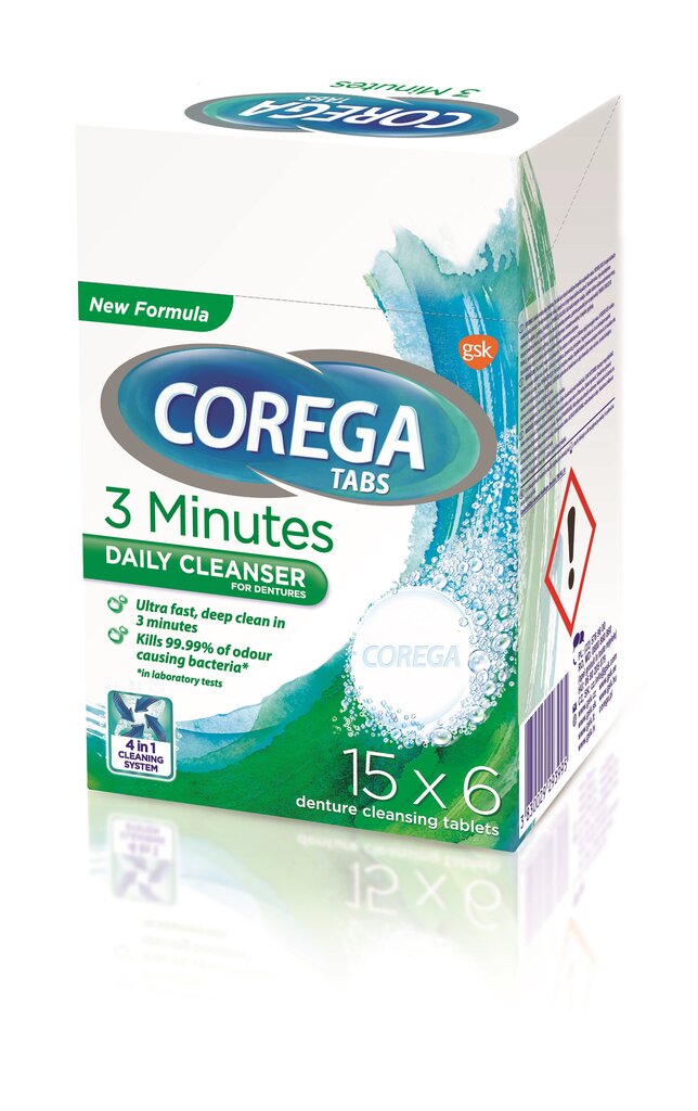 Hambaproteeside puhastustabletid Corega Tabs 3 Minutes, 6 tk hind ja info | Suuhügieen | kaup24.ee