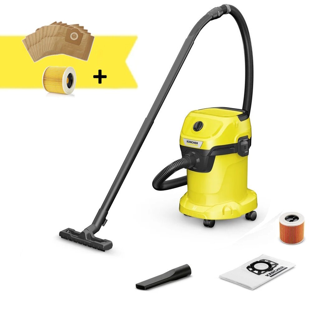 Karcher WD 3 V-17/4/20 *EU + kotid 10 tk + filter hind ja info | Tolmuimejad | kaup24.ee