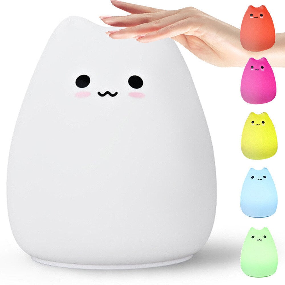 Öölamp Kitty mini RGB touch цена и информация | Laste ohutustarvikud | kaup24.ee