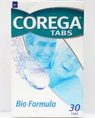 Чистящее средство для протезов Corega Tabs Bio Formula 30 шт цена и информация | Для ухода за зубами | kaup24.ee