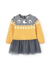 Kleit tüdrukule Boboli 707071*1155, kollane/hall hind ja info | Tüdrukute kleidid | kaup24.ee