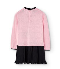 Boboli детское платье 727545*3832, розовый/черный 8445470345879 цена и информация | Платья для девочек | kaup24.ee