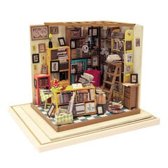 Puidust kokkupandav miniatuur - roombox Sam's Study RB002e цена и информация | Конструкторы и кубики | kaup24.ee