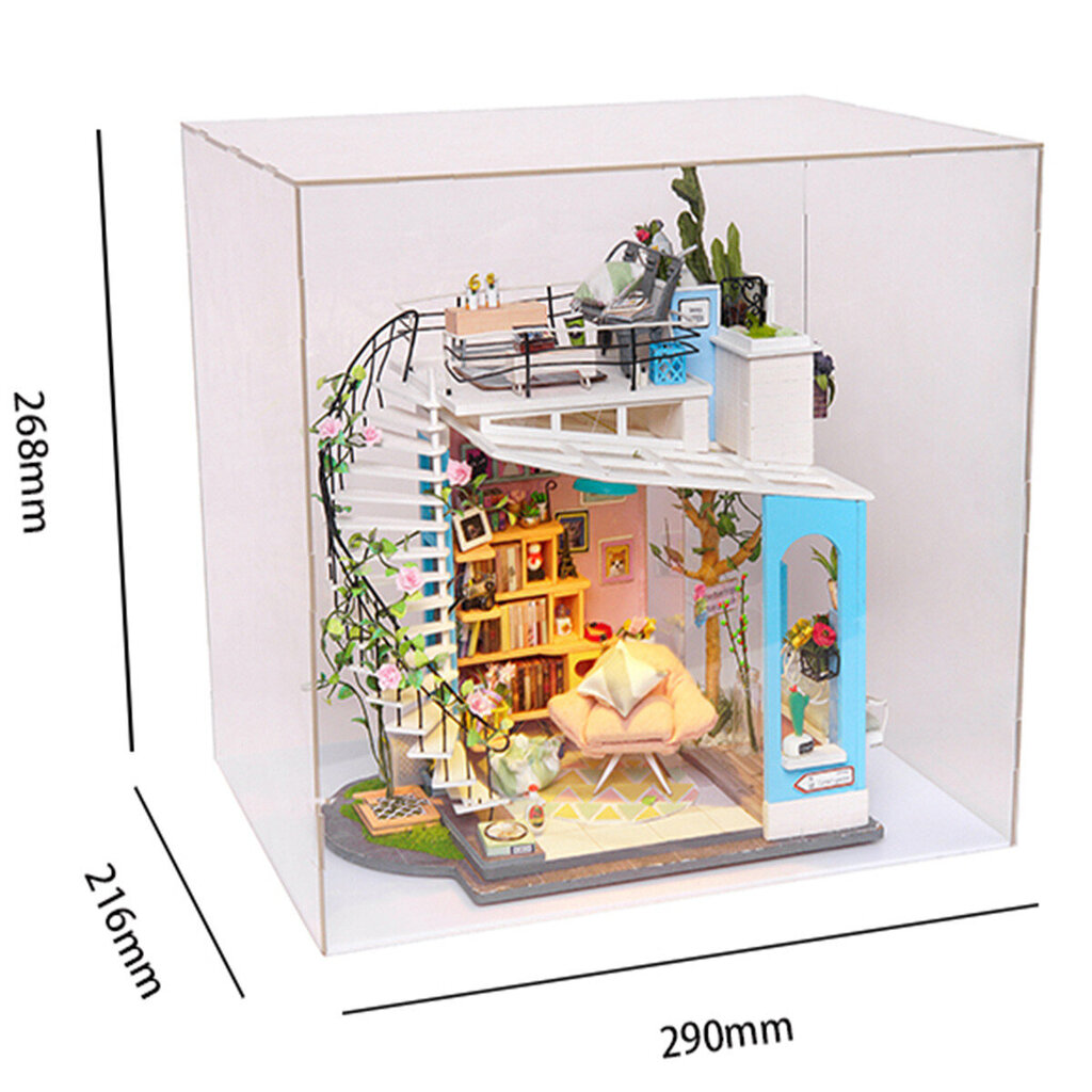 Puidust kokkupandav miniatuur - roombox Dora's LOFT RB010e цена и информация | Klotsid ja konstruktorid | kaup24.ee