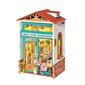 Puidust kokkupandav miniatuur - roombox Free Time Bookshop RDS001e цена и информация | Klotsid ja konstruktorid | kaup24.ee