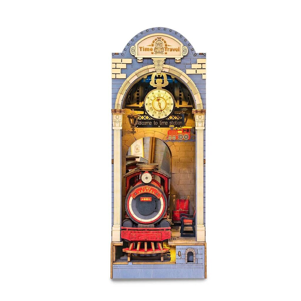 Puidust kokkupandav miniatuur - Time Travel Book nook kit RDS006e hind ja info | Klotsid ja konstruktorid | kaup24.ee