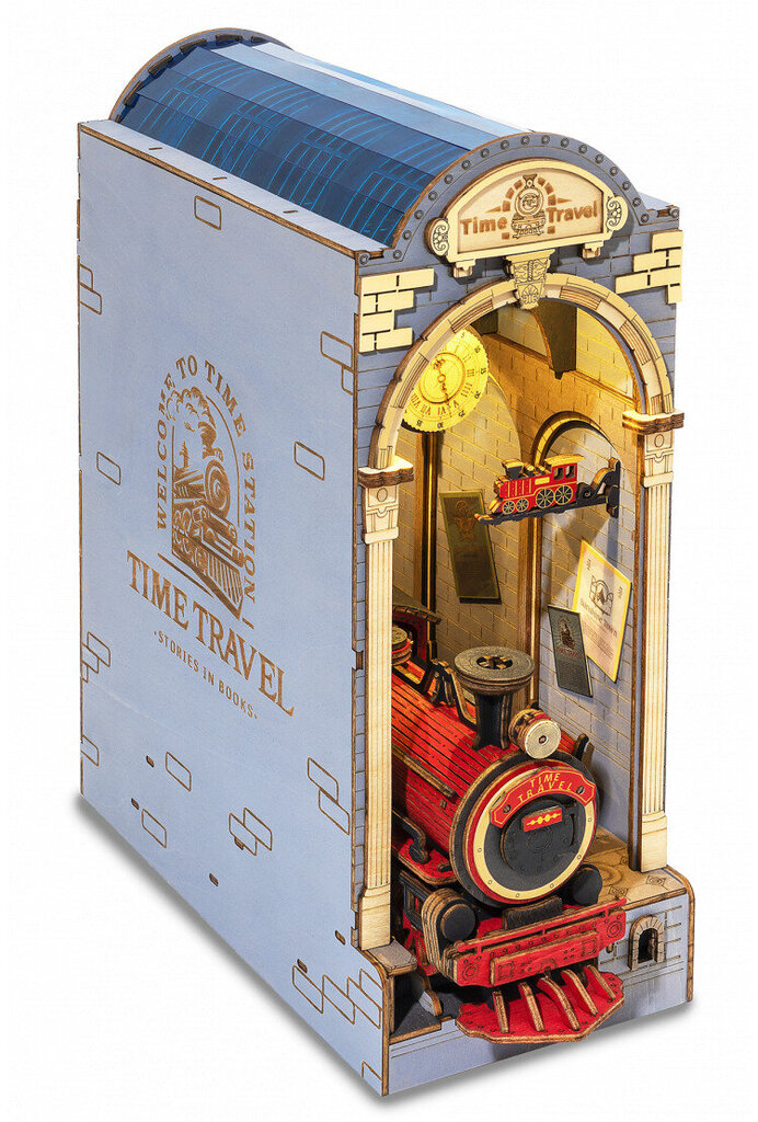 Puidust kokkupandav miniatuur - Time Travel Book nook kit RDS006e цена и информация | Klotsid ja konstruktorid | kaup24.ee