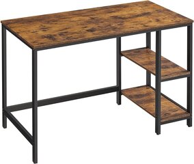 Письменный стол LWD47X, коричневый/черный цена и информация | Компьютерные, письменные столы | kaup24.ee