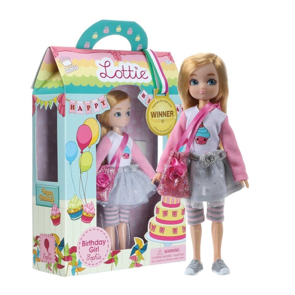 Nukk Lottie - Sünnipäev, 18 cm hind ja info | Tüdrukute mänguasjad | kaup24.ee