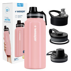 Термобутылка Wessper ActiveMax Steeline 1000МЛ, розовый цена и информация | Бутылки для воды | kaup24.ee