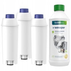 AquaNext CafeMax, 3 tk, Wessper Cleanmax, 500ml hind ja info | Kohvimasinate lisatarvikud | kaup24.ee