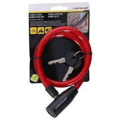 Jalgrattalukk Dunlop Spiral Bike Closure, punane цена и информация | Замки для велосипеда | kaup24.ee