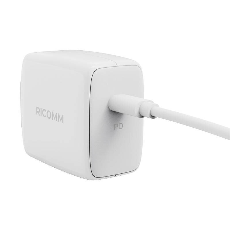 Ricomm seinalaadija 45W GaN RC451 EU, 1xUSB-C + 2.1m USB-C Cable hind ja info | Mobiiltelefonide laadijad | kaup24.ee