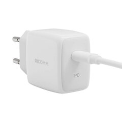 Ricomm seinalaadija 25W PD RC251 EU, 1xUSB-C + 2.1m USB-C Cable цена и информация | Зарядные устройства для телефонов | kaup24.ee