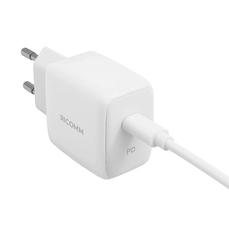 Ricomm seinalaadija 25W PD RC251 EU, 1xUSB-C + 2.1m USB-C Cable hind ja info | Mobiiltelefonide laadijad | kaup24.ee