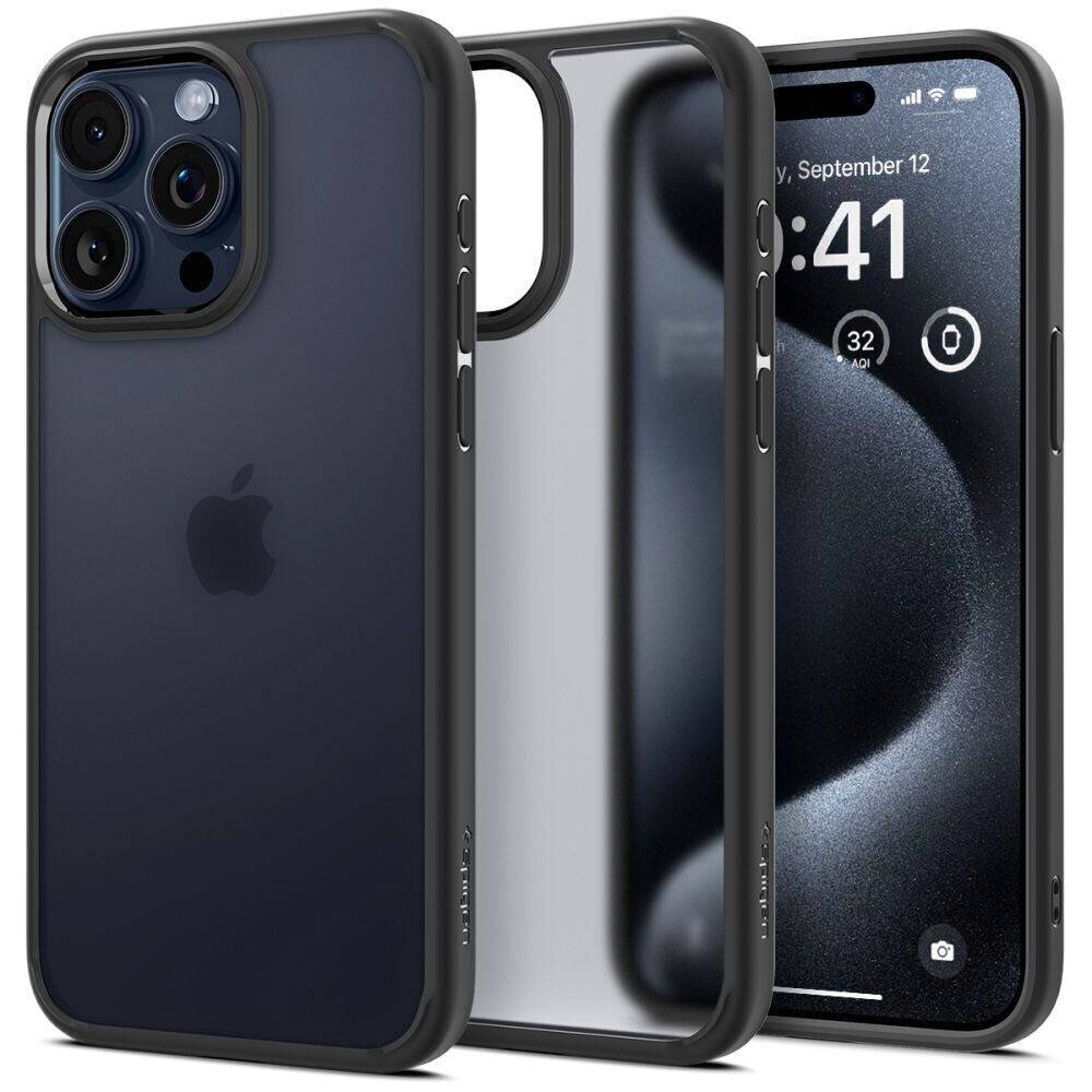 Spigen Ultra Hybrid iPhone 15 Pro Max, läbipaistev frost must hind ja info | Telefoni kaaned, ümbrised | kaup24.ee