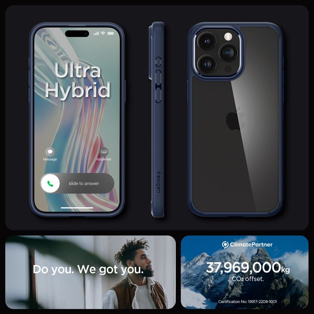 Spigen Ultra Hybrid, navy blue, iPhone 15 Pro Max hind ja info | Telefoni kaaned, ümbrised | kaup24.ee