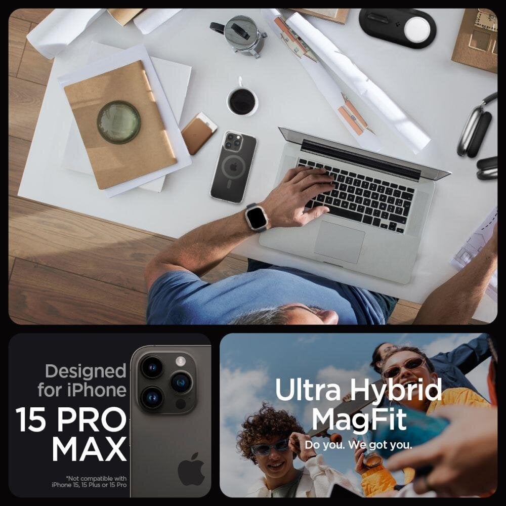 Spigen Ultra Hybrid Mag iPhone 15 Pro Max 6,7" Magsafe graphite ACS06577 цена и информация | Telefoni kaaned, ümbrised | kaup24.ee