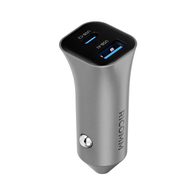 Auto laadija 38W Ricomm RA381 1xUSB-A, 1xUSB-C hind ja info | Mobiiltelefonide laadijad | kaup24.ee