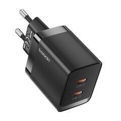 Toocki Charger laadija 2C GaN 40W must цена и информация | Зарядные устройства для телефонов | kaup24.ee