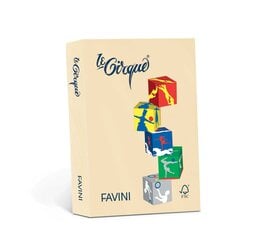 Värviline kartong Favini Le Cirque A4 160 g, beež (Camoscio 105), 250 lehte цена и информация | Бумага, тетради | kaup24.ee