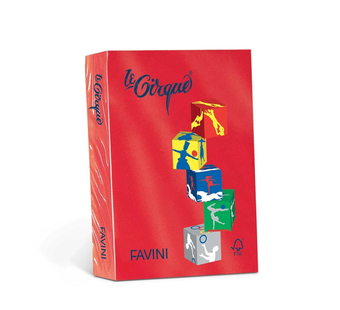 Värviline paber Favini Le Cirque A4 80 g, punane (Rosso Scarlatto 209), 500 lehte hind ja info | Vihikud, märkmikud ja paberikaubad | kaup24.ee