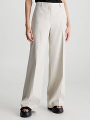 CALVIN KLEIN Linen Tailored Wide Leg Smooth Beige 560076768 цена и информация | Штаны женские | kaup24.ee