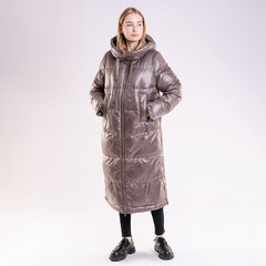 Женская зимняя куртка Madaman, коричневый цвет цена и информация | Женские куртки | kaup24.ee