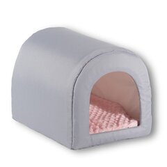Закрытый лежак для собак и кошек GoGift, 40x33x29 см, серый цвет цена и информация | Лежаки, домики | kaup24.ee