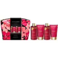 Набор косметики Baylis & Harding Boudiore Cherry Blossom Luxury Wash: крем для душа, 100 мл + лосьон для тела, 50 мл + шампунь, 100 мл + кондиционер, 50 мл + косметичка цена и информация | Кремы, лосьоны для тела | kaup24.ee