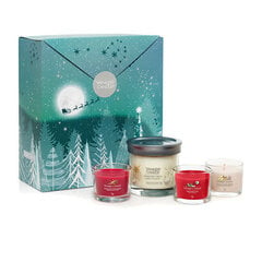 Aromaatsete küünalde komplekt Yankee Candle Christmas, 4-osaline цена и информация | Подсвечники, свечи | kaup24.ee