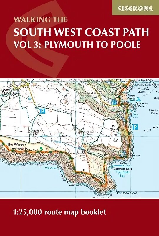 South West Coast Path Map Booklet - Vol 3: Plymouth to Poole: 1:25,000 OS Route Mapping, 2nd Revised edition цена и информация | Reisiraamatud, reisijuhid | kaup24.ee