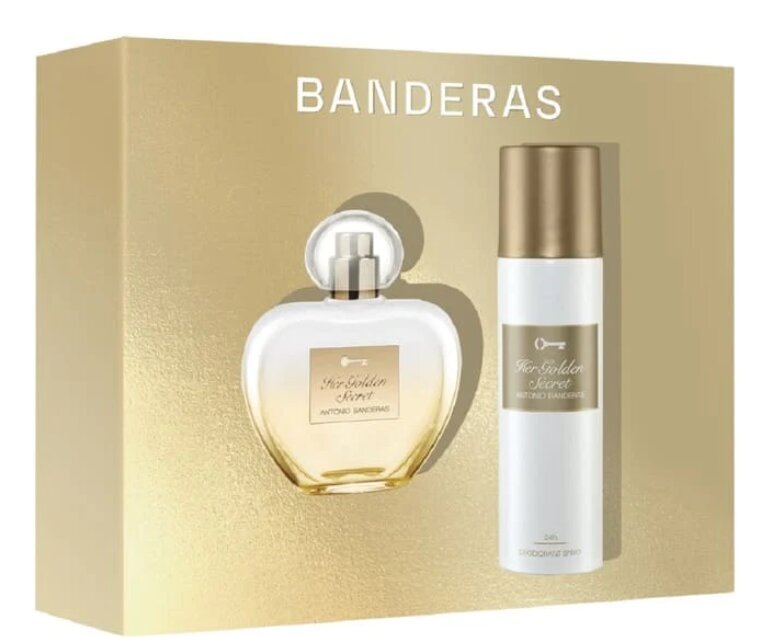 Kinkekomplekt naistele Antonio Banderas Her Golden Secret: tualettvesi EDT, 80 ml + deodorant, 150 ml цена и информация | Naiste parfüümid | kaup24.ee