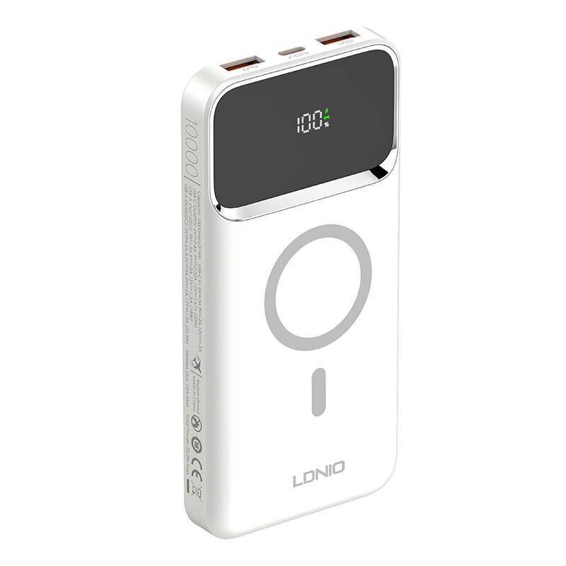 Ldnio akupank PowerBank PQ12, 15W, 10000mah, valge hind ja info | Mobiiltelefonide laadijad | kaup24.ee