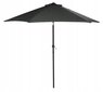 Garden umbrella with a crank, anthracite, diameter 270cm цена и информация | Päikesevarjud, markiisid ja alused | kaup24.ee