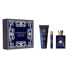 Komplekt Versace Dylan Blue Pour Homme: tualettvesi EDT 100 ml + 10 ml + dušigeel 150 ml hind ja info | Meeste parfüümid | kaup24.ee