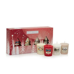 Aromaatsete küünalde komplekt Yankee Candle Christmas, 4-osaline цена и информация | Подсвечники, свечи | kaup24.ee