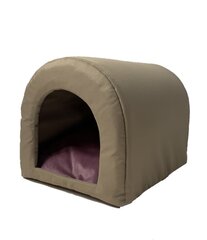 Закрытый лежак для собак и кошек GoGift, 40x33x29 см, коричневый цвет цена и информация | Лежаки, домики | kaup24.ee