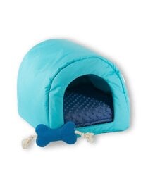 Закрытый лежак для собак и кошек GoGift, 40x33x29 см, синий цвет цена и информация | Лежаки, домики | kaup24.ee