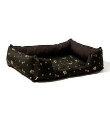 Лежак для собак GoGift Cube XXL, 90x63x16 см, коричневый цвет цена и информация | Лежаки, домики | kaup24.ee