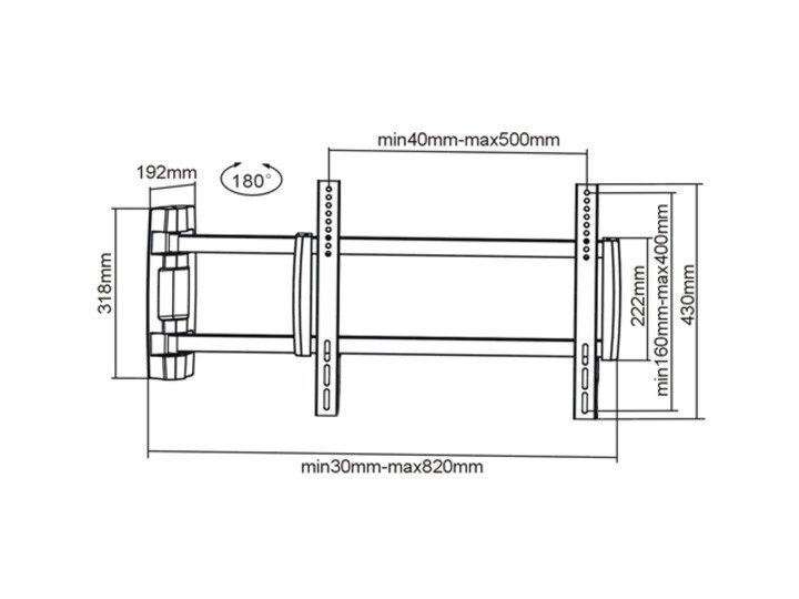 Multibrackets MB-6214 TV wall mount Swing arm up to 47" / 25kg цена и информация | Teleri seinakinnitused ja hoidjad | kaup24.ee