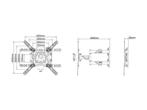 Multibrackets MB-0839 TV mounts up to 55" / 20kg hind ja info | Teleri seinakinnitused ja hoidjad | kaup24.ee