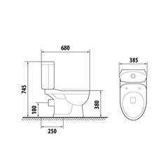 WC-pott Gotland Irida, tahavooluga 3/6l, PP Soft Close, heleroheline hind ja info | WС-potid | kaup24.ee