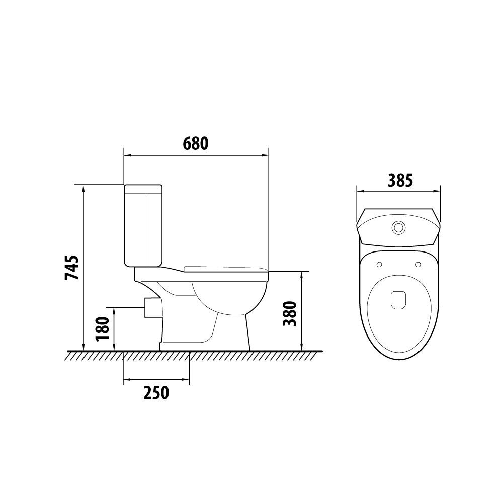 WC-pott Gotland Irida, tahavooluga 3/6l, PP Soft Close, must hind ja info | WС-potid | kaup24.ee