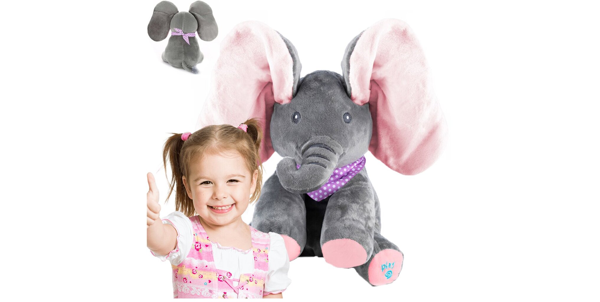 Pehme mänguasi elevant Teddy, liikuvad kõrvad, laulev hind ja info | Pehmed mänguasjad | kaup24.ee